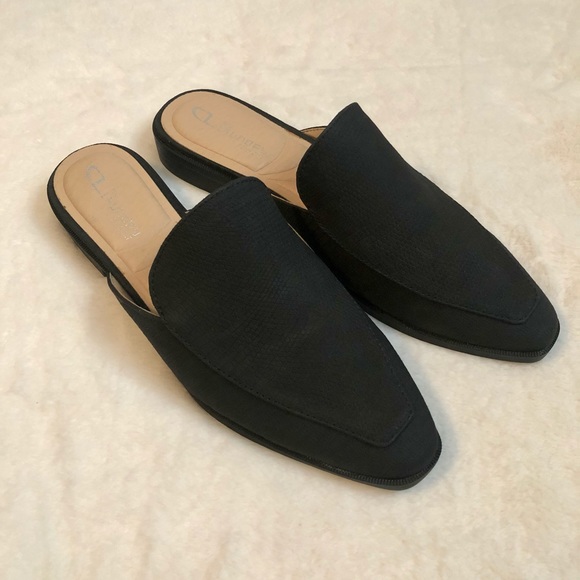 CL by Laundry Shoes - CL By Laundry Womens Softest Animal Print Black Mules size 6.5 New Without Box